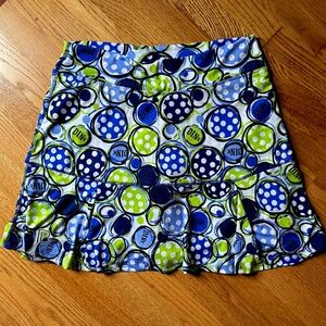 Pickleball Bella Athletic Skirt Skort SZ XL Blue Green Sports Tennis Golf